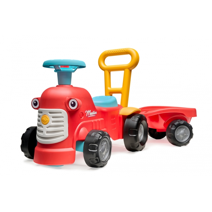 Falk Maurice Push Ride-on Toy with the Directional Steering Wheels, Horn, and Trailer +1 Years  FA900C