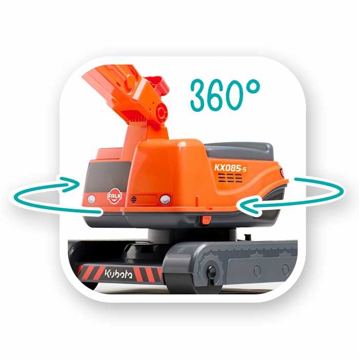Kubota KX080-4α2 Excavator with Helmet Ride-On ages 3-7 Years