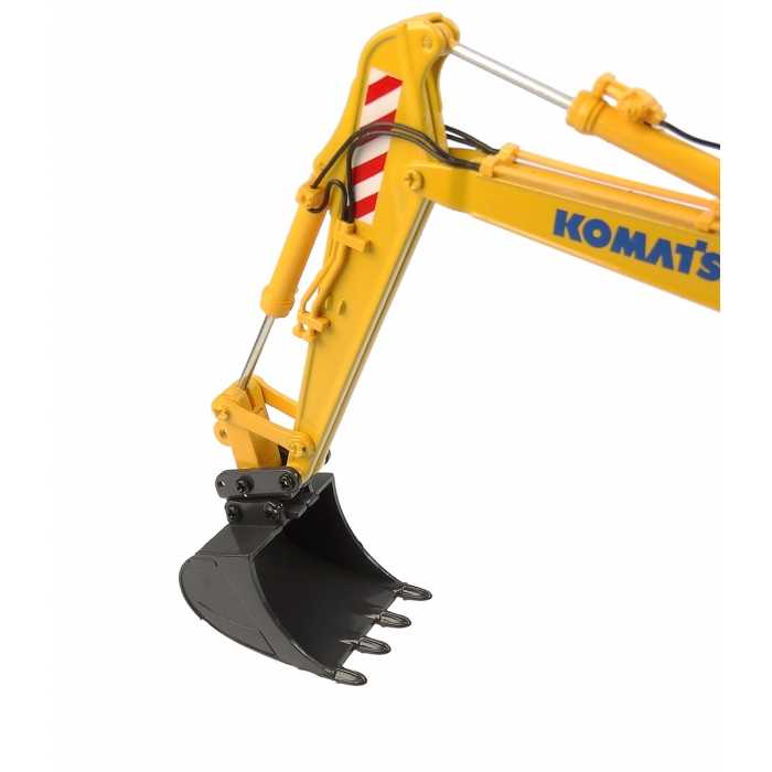 1:50 Scale Komatsu PW180-11 Hydraulic Wheeled Excavator with Standard Bucket and Hydraulic Breaker Diecast Replica