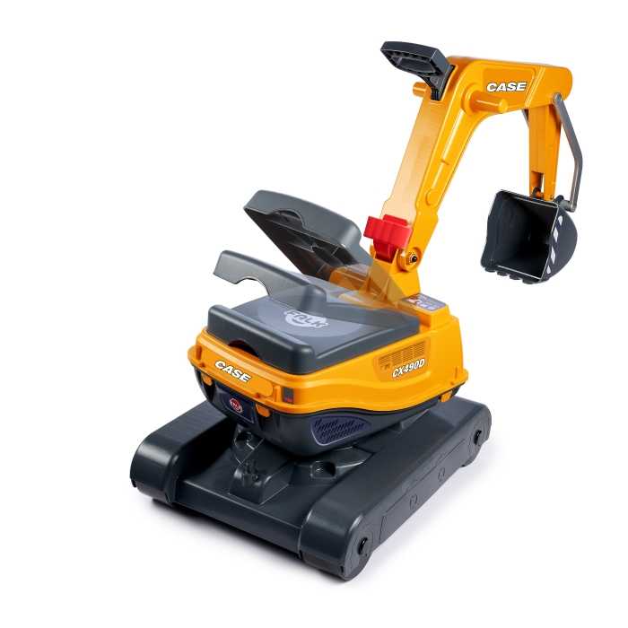 Case CE Excavator with Storage Ride-on Toy for Kids 3-7