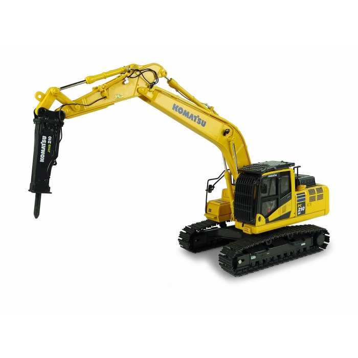 Universal Hobbies 1:50 Scale Komatsu PC210LC-11 with Hammer Drill Excavator Diecast Replica UH8140