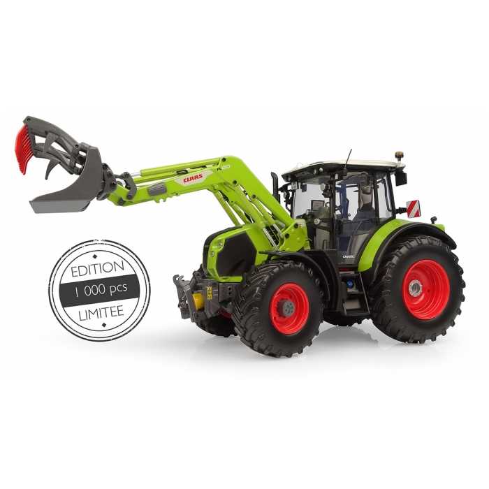 Universal Hobbies 1:32 Scale Claas Arion 510 Diecast Tractor with Front Loader FL120 with grab attachment Diecast Replica UH6646