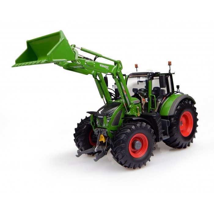 Universal Hobbies 1/32 Scale Fendt 722 Vario with front loader - "Nature Green" color Tractor Diecast Replica UH4975